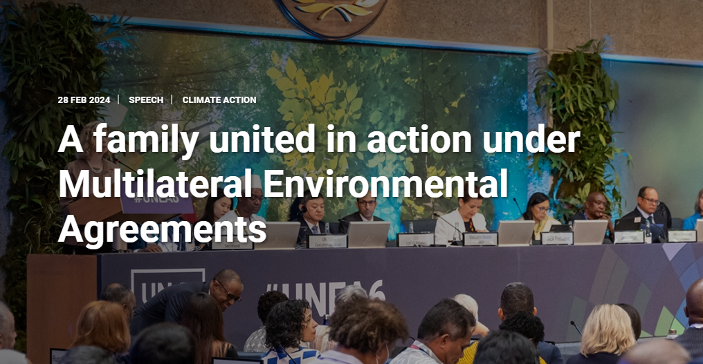 A family united in action under Multilateral Environmental Agreements